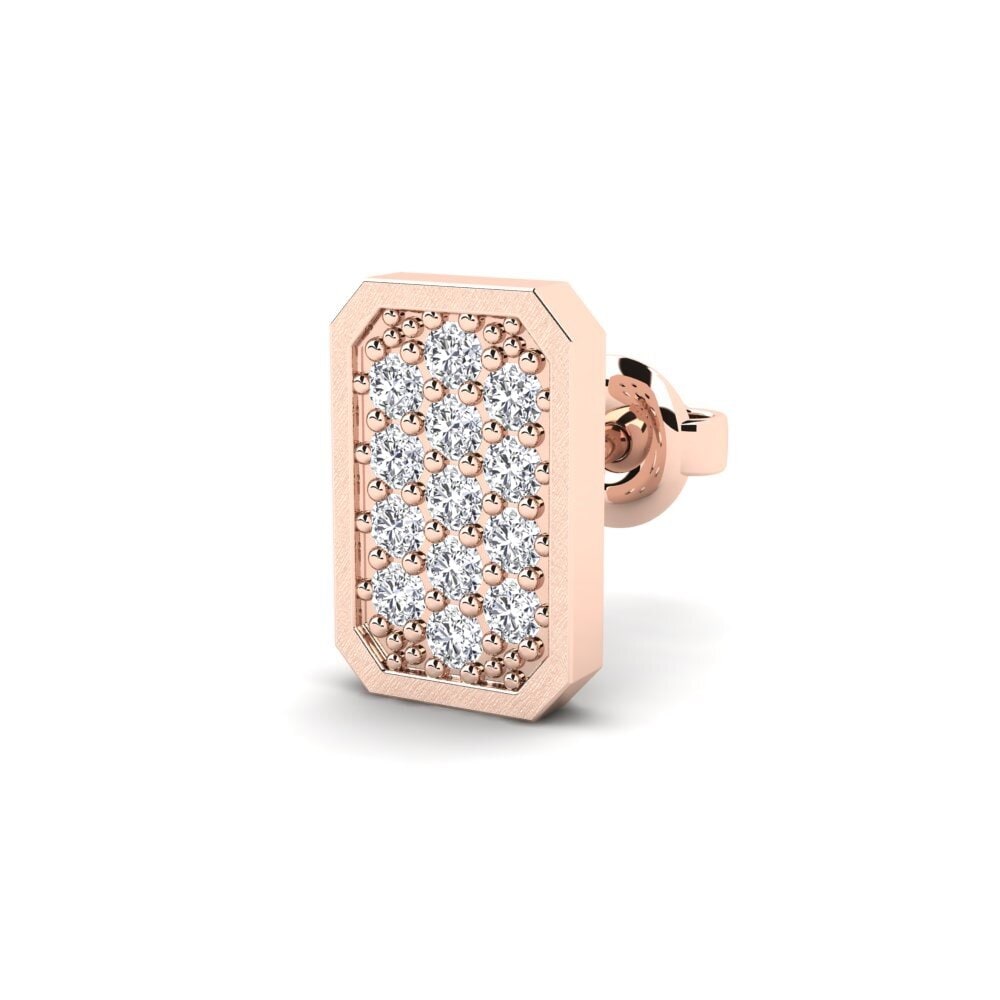 9k Oro Rosa Diamante cultivado en laboratorio Pendiente para hombre Grossglockner