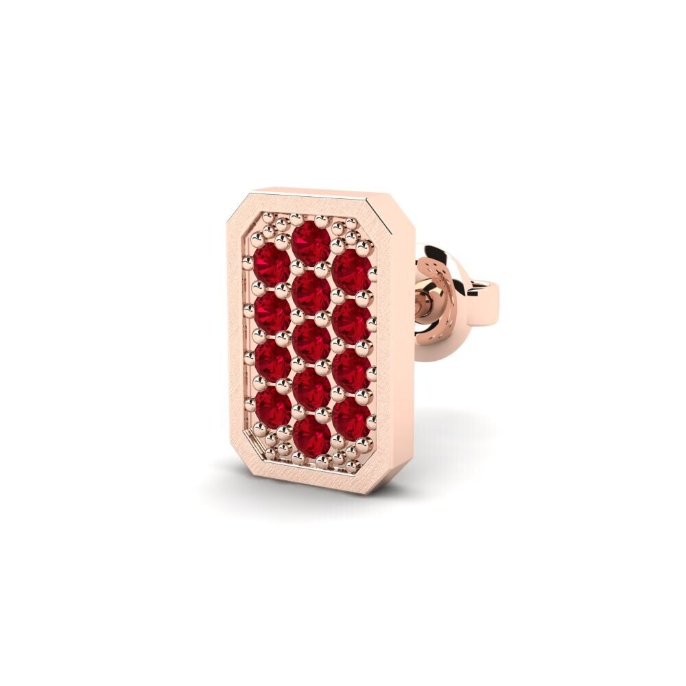 9k Oro Rosa Circonita Roja Pendiente para hombre Grossglockner