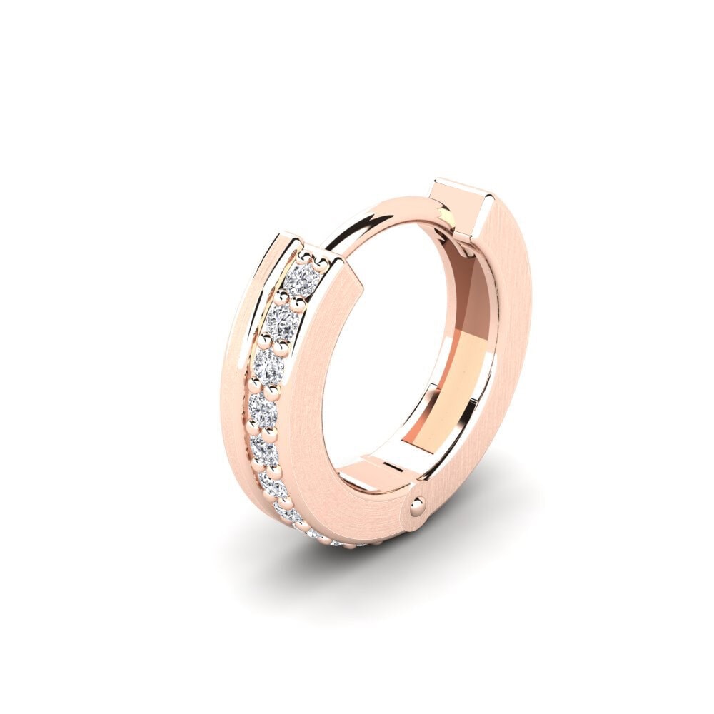 18ct Rose Gold Diamond Men's Earring Heinola