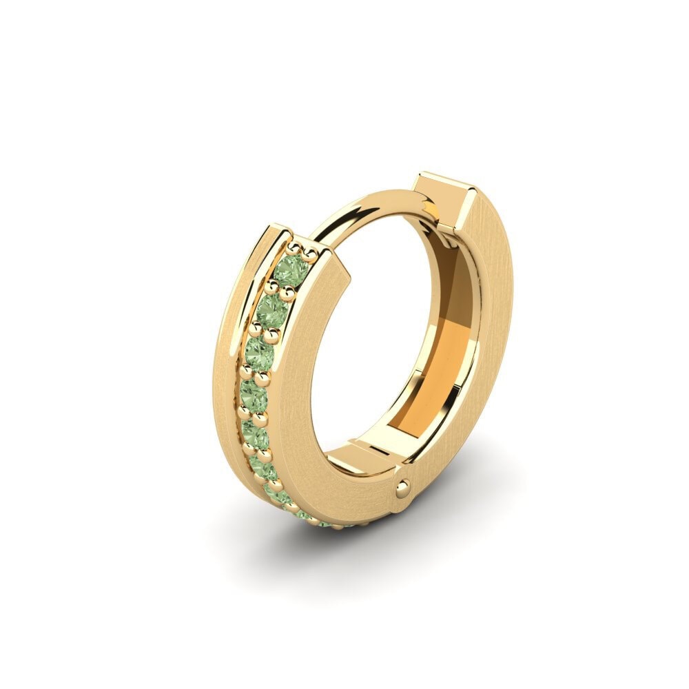9ct Yellow Gold Green Diamond Men's Earring Heinola