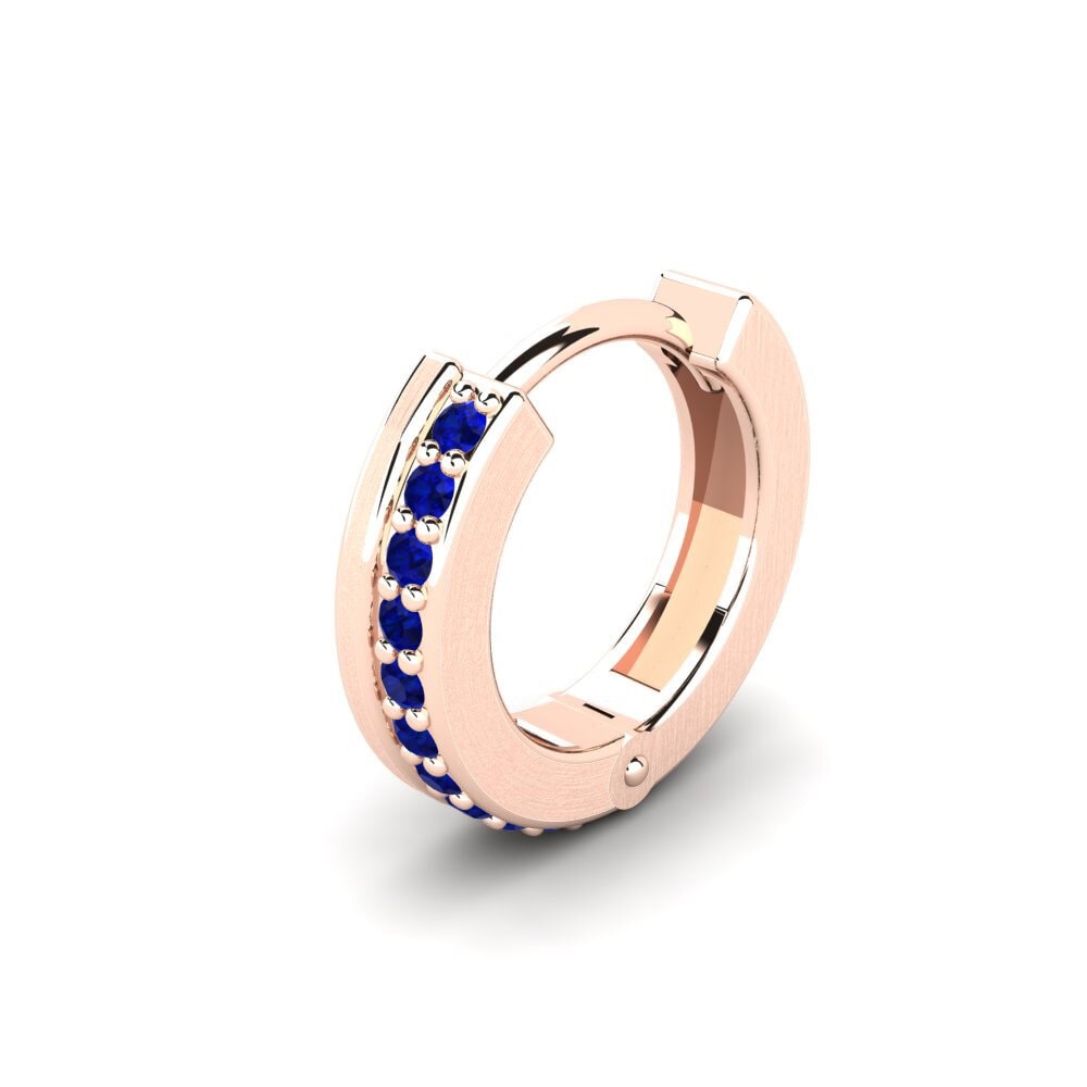 14ct Rose Gold Sapphire Men's Earring Heinola