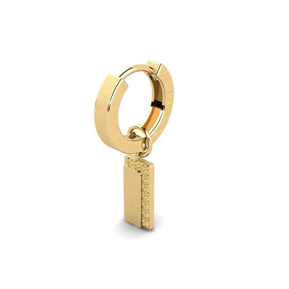 14ct Yellow Gold Yellow Diamond Men's Earring Joensu