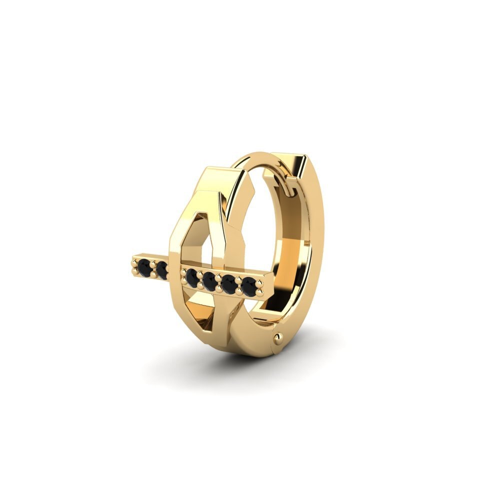 14k Oro Amarillo Pendiente para hombre Joinder