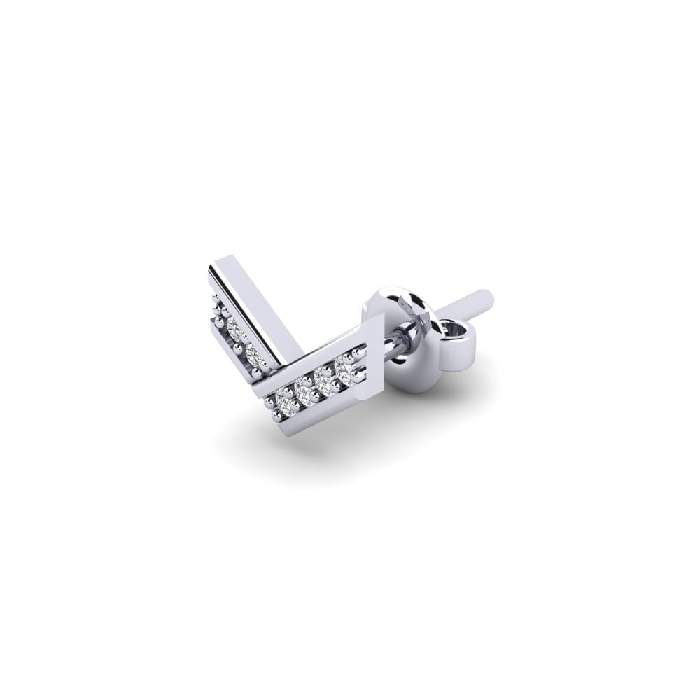 925 stříbro Diamant Brilliant Pánské náušnice Judrus