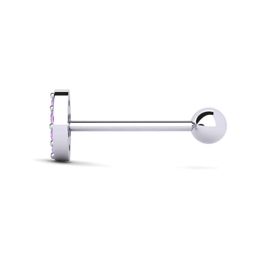 925 stříbro Ametyst Piercing pro muže Juryman