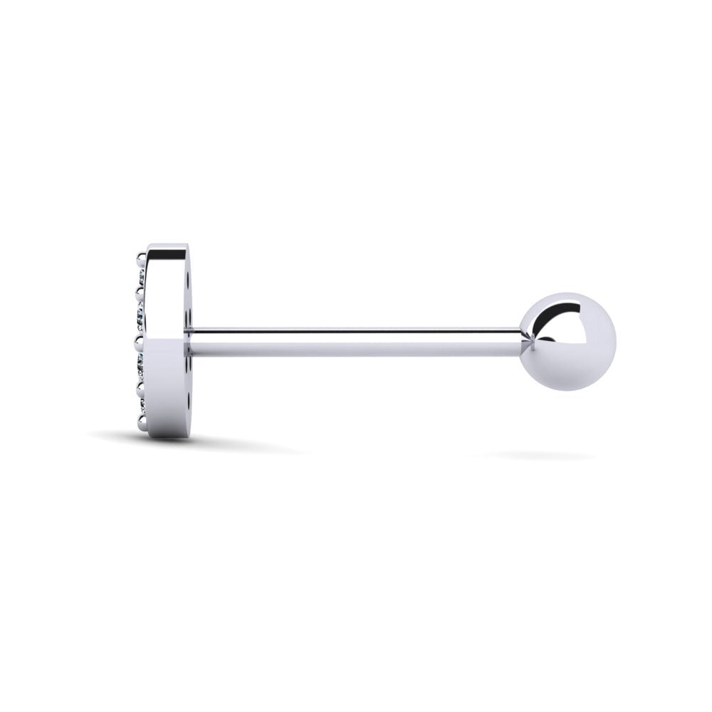 585 Bílé zlato Zirkon Piercing pro muže Juryman
