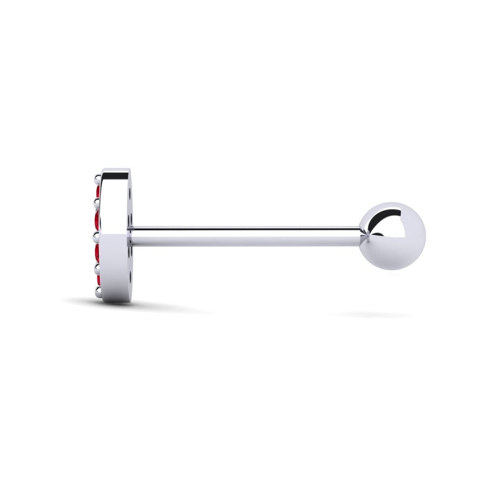 925 stříbro Červený zirkon Piercing pro muže Juryman
