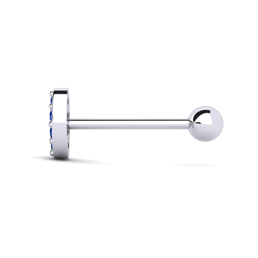 925 stříbro Safír Piercing pro muže Juryman
