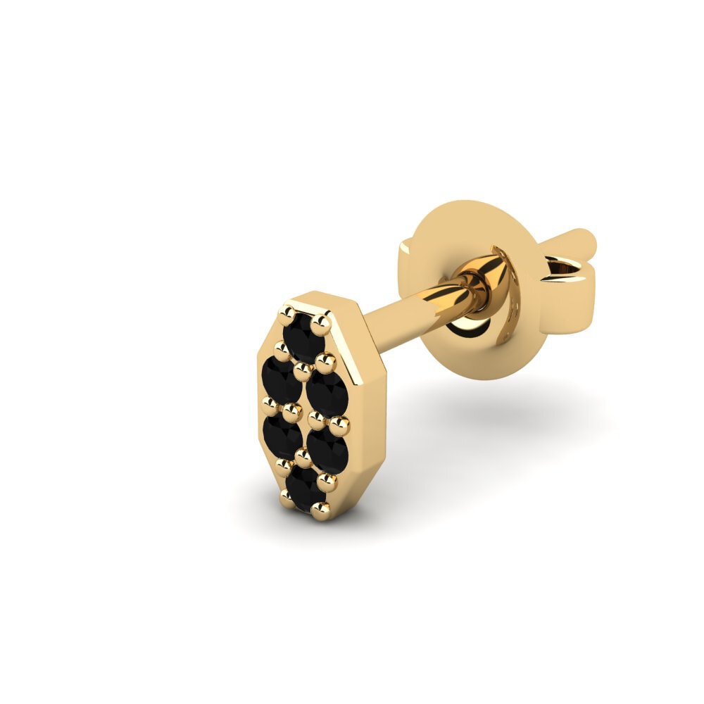 14k Oro Amarillo Pendiente para hombre Juvenal - A