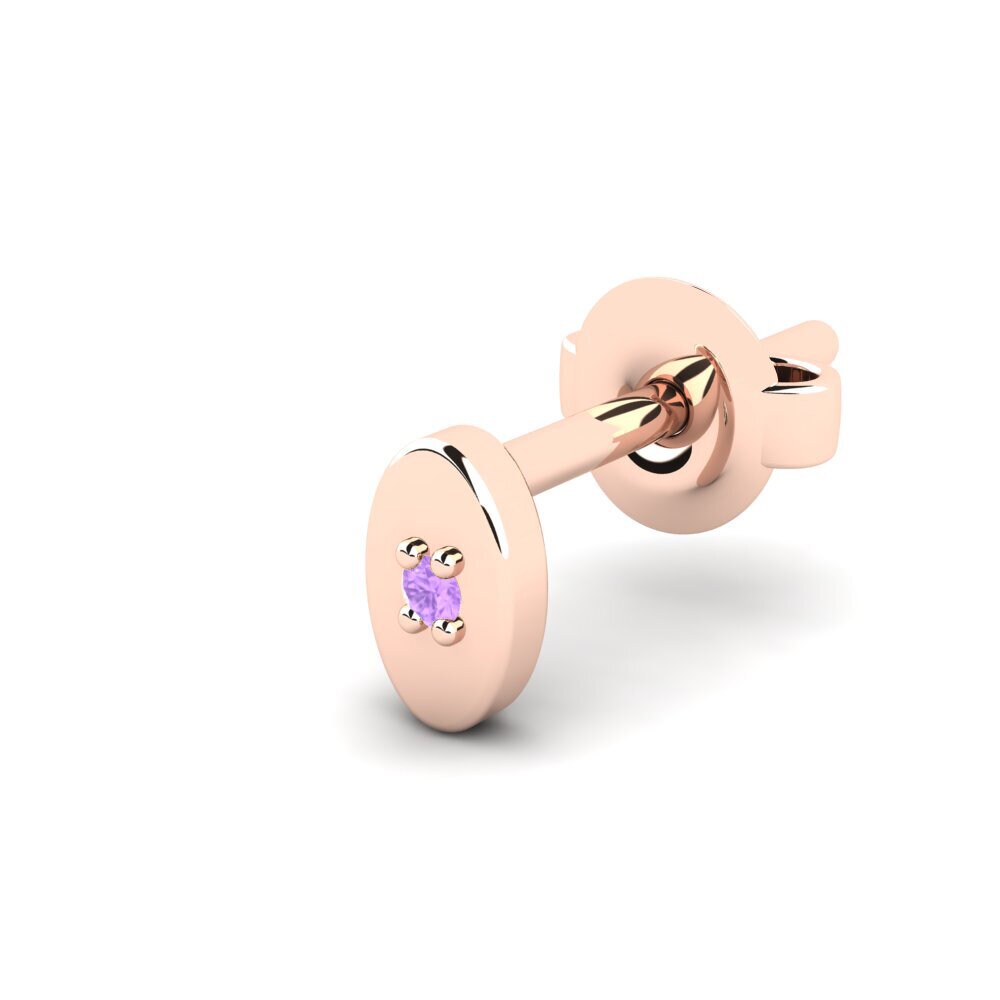 9k Oro Rosa Amatista Pendiente para hombre Juvenal - B