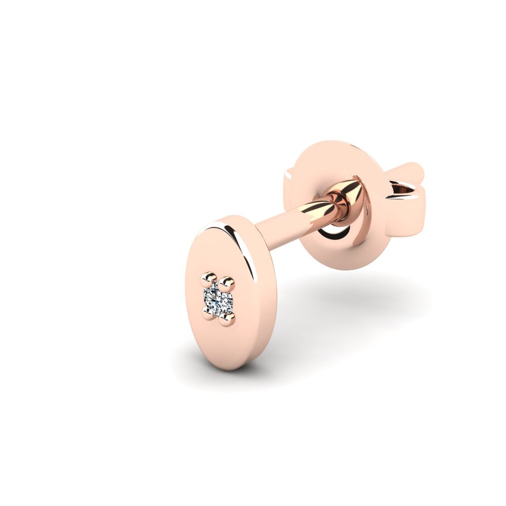 9k Oro Rosa Circonita Pendiente para hombre Juvenal - B
