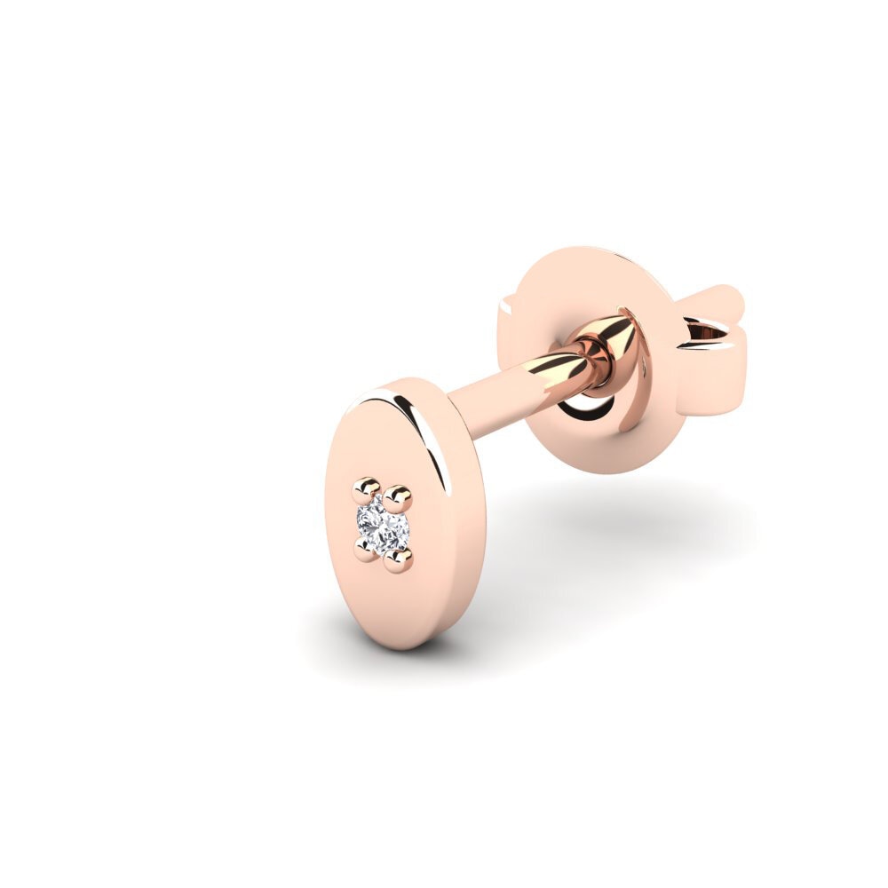9k Oro Rosa Diamante cultivado en laboratorio Pendiente para hombre Juvenal - B
