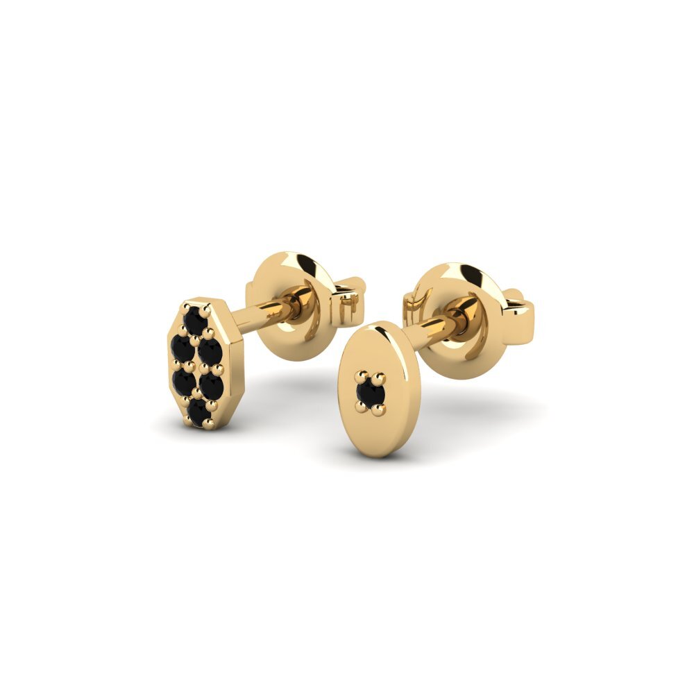 14ct Yellow Gold Men's Earring Juvenal - SET