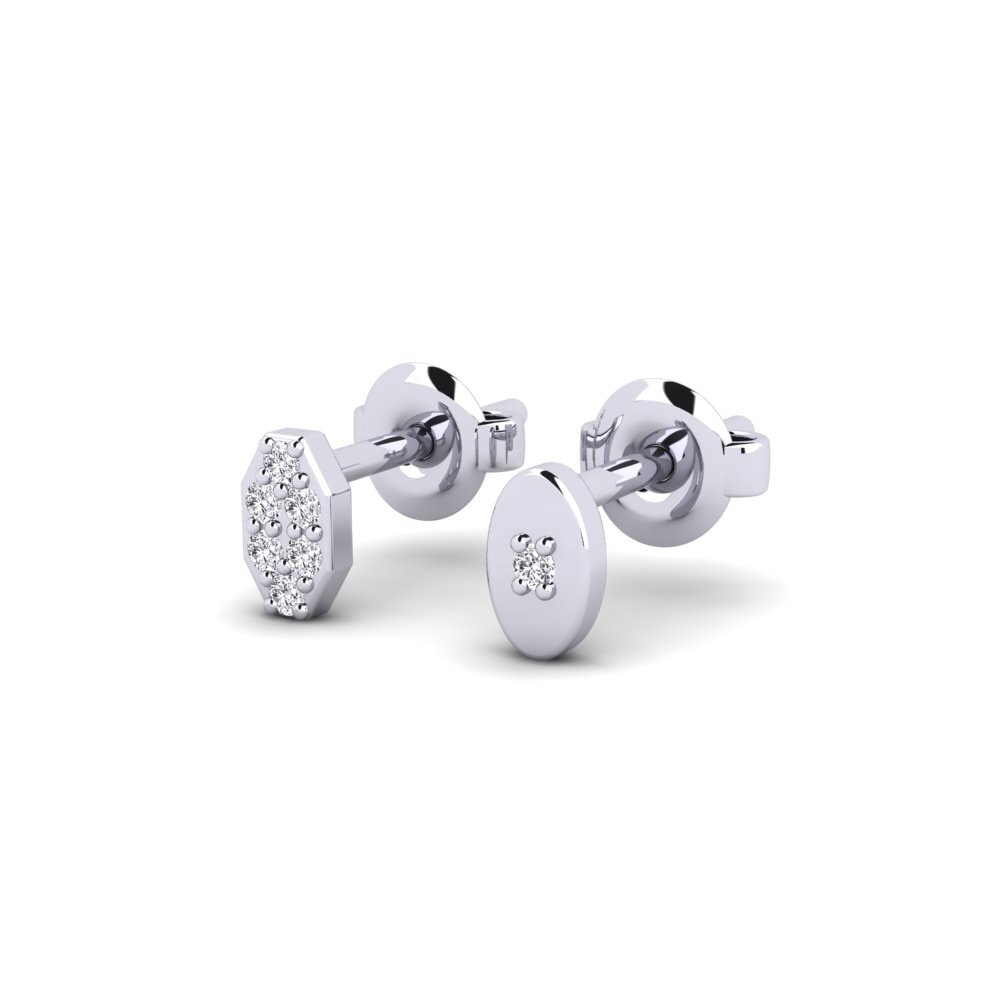 925 stříbro Laboratorně vytvořené diamanty Pánské náušnice Juvenal - SET