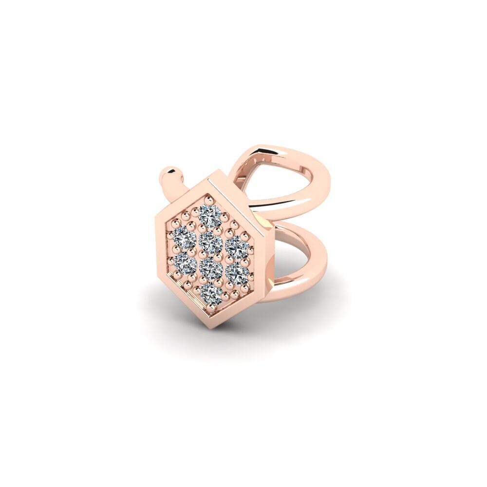 9k Oro Rosa Circonita Aro oreja hombre Kellerjoch