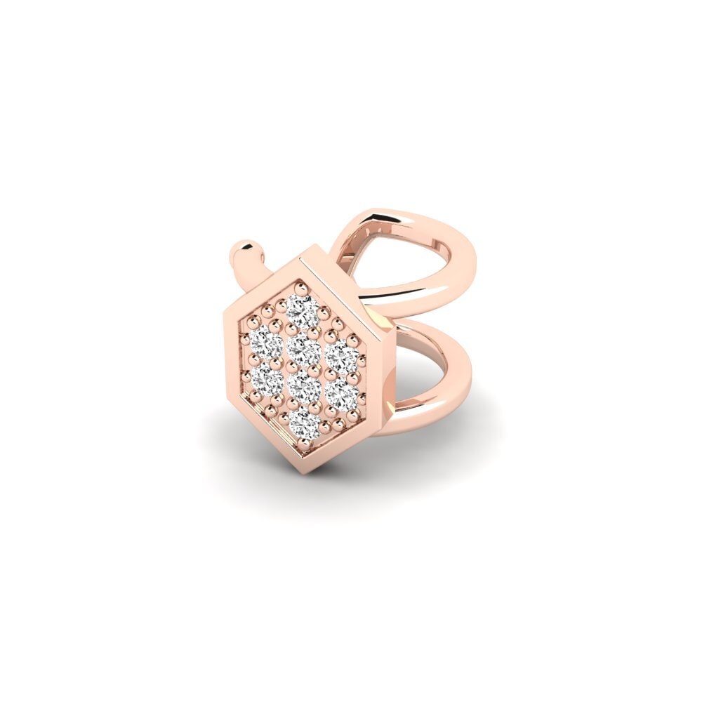 750 Rødguld Moissanite Herre Øremanchet Kellerjoch