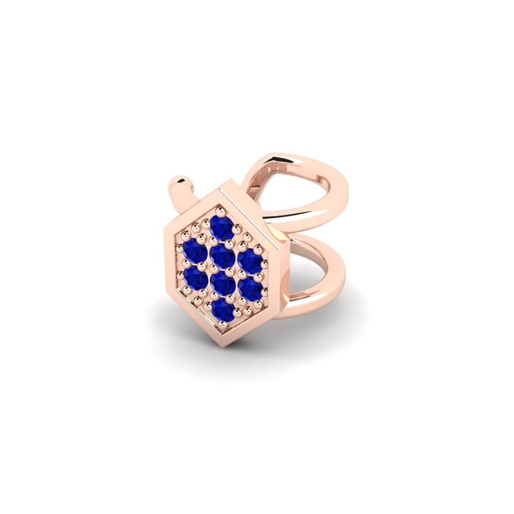 14ct Rose Gold Sapphire Men's Ear Cuff Kellerjoch