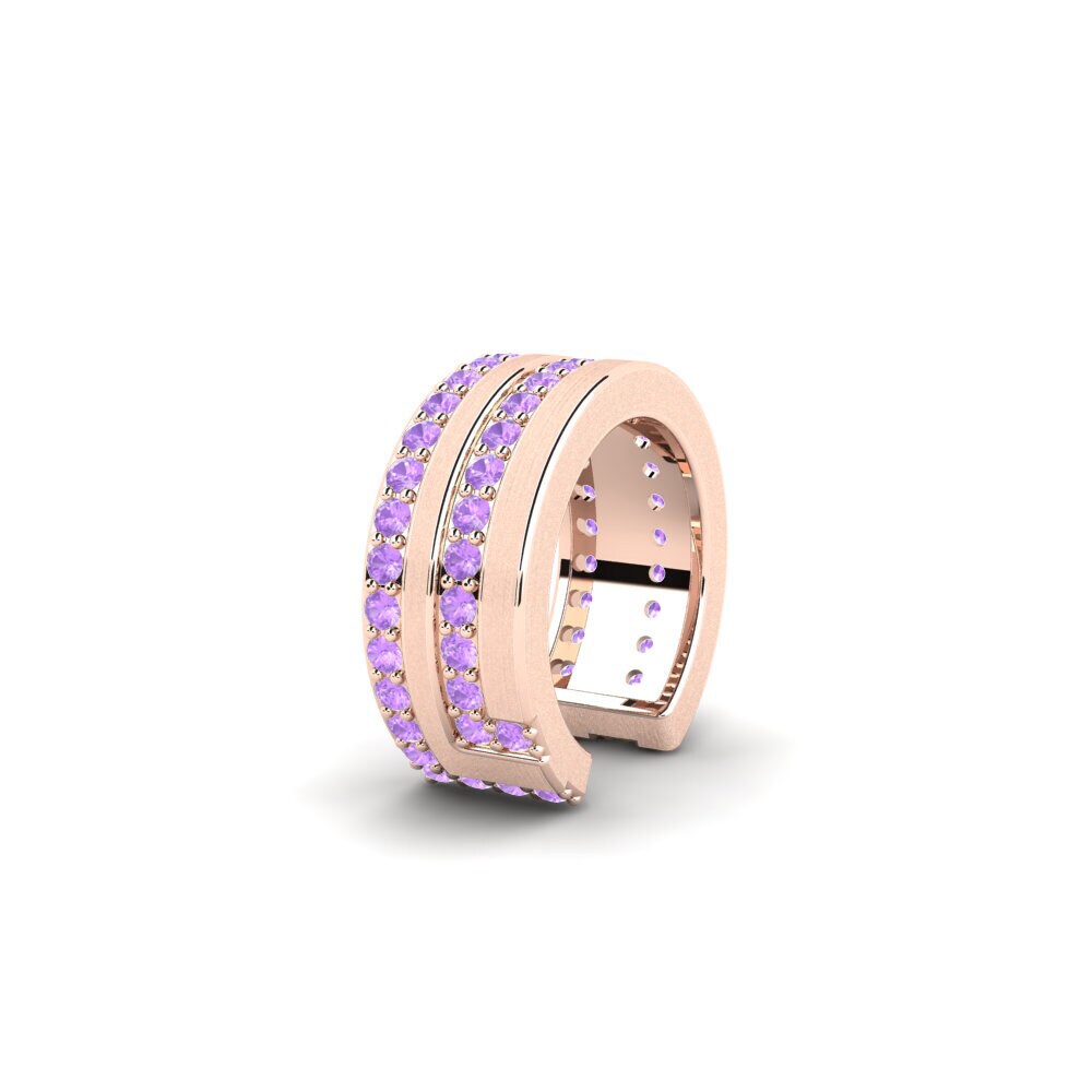 9k Oro Rosa Amatista Aro oreja hombre Kopenhagen