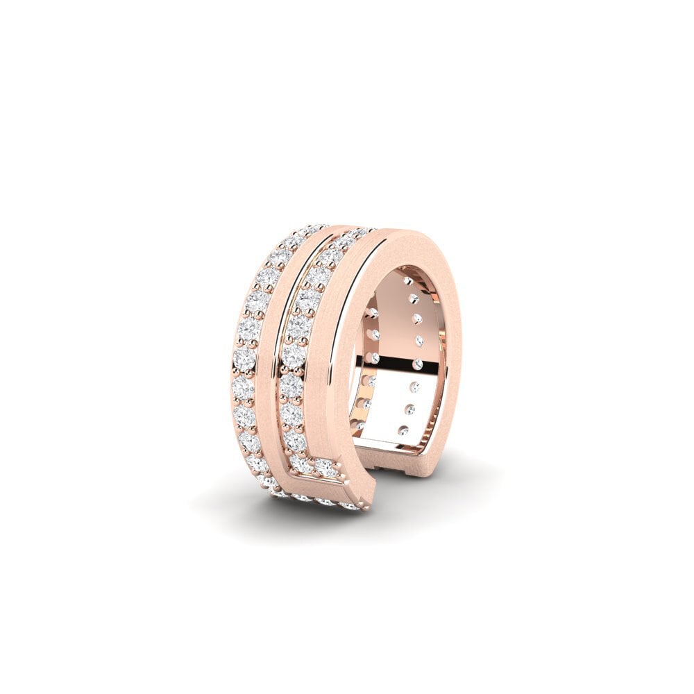 14ct Rose Gold White sapphire Men's Ear Cuff Kopenhagen