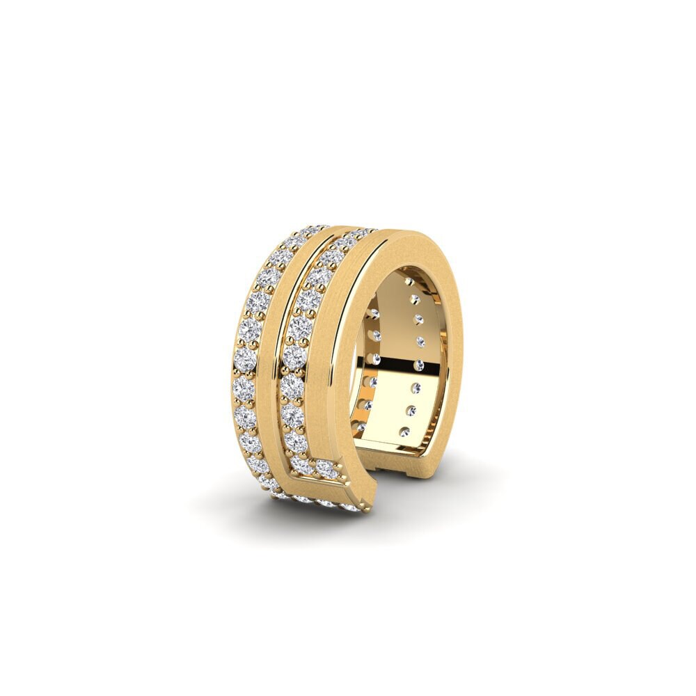 14ct Yellow Gold Lab Grown Diamond Men's Ear Cuff Kopenhagen