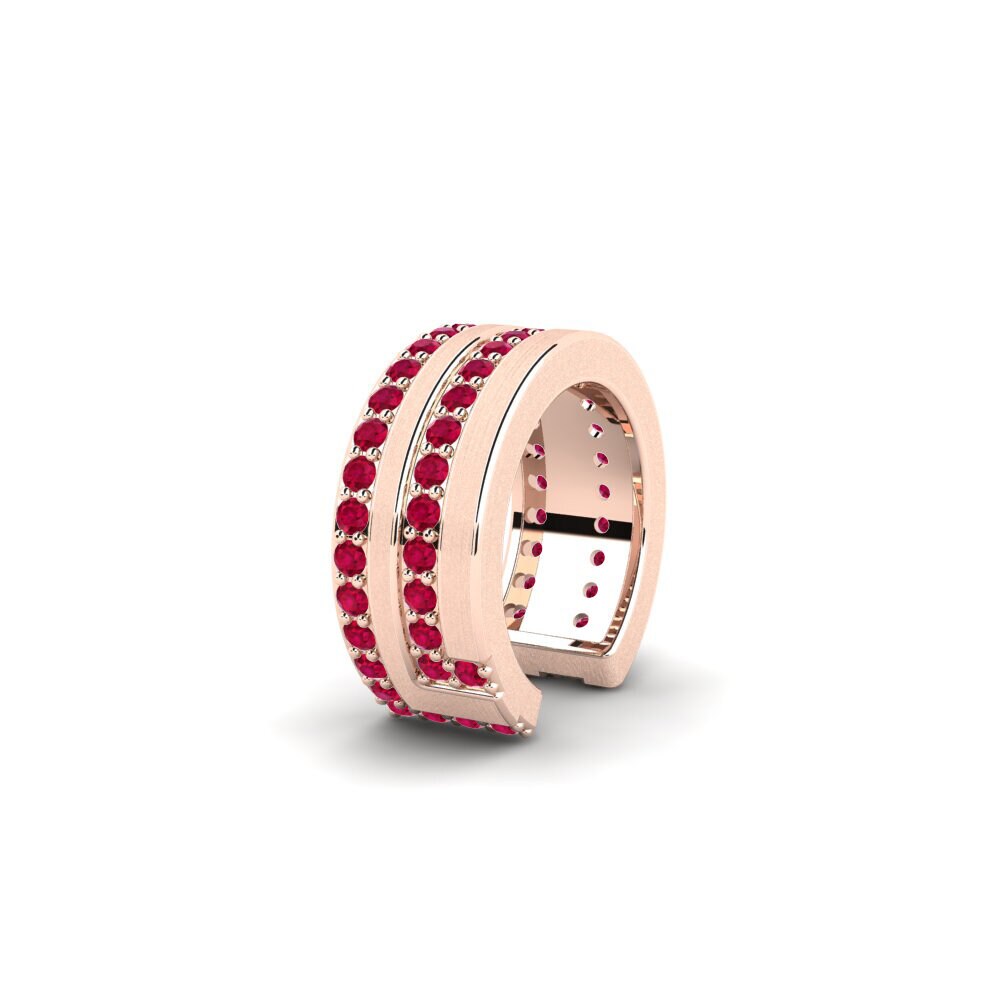 18k Oro Rosa Rubí Aro oreja hombre Kopenhagen