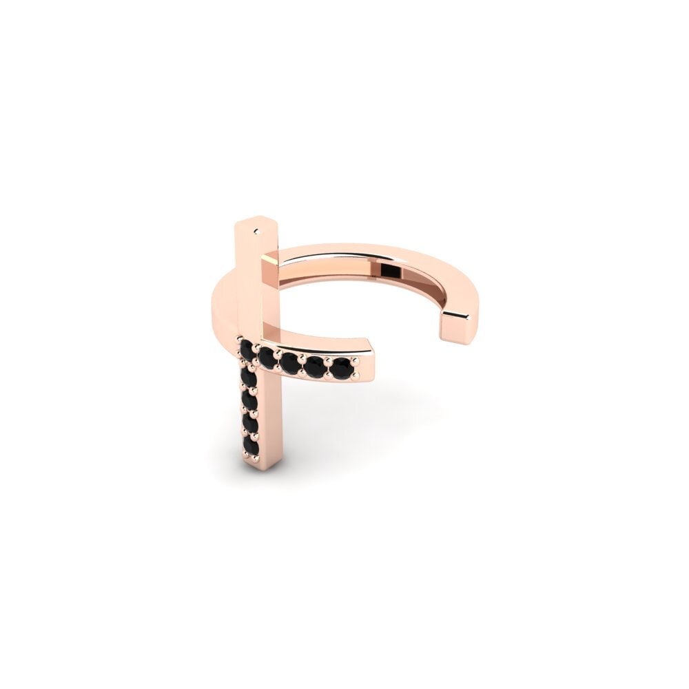 18ct Rose Gold Black Onyx Men's Ear Cuff Lulea