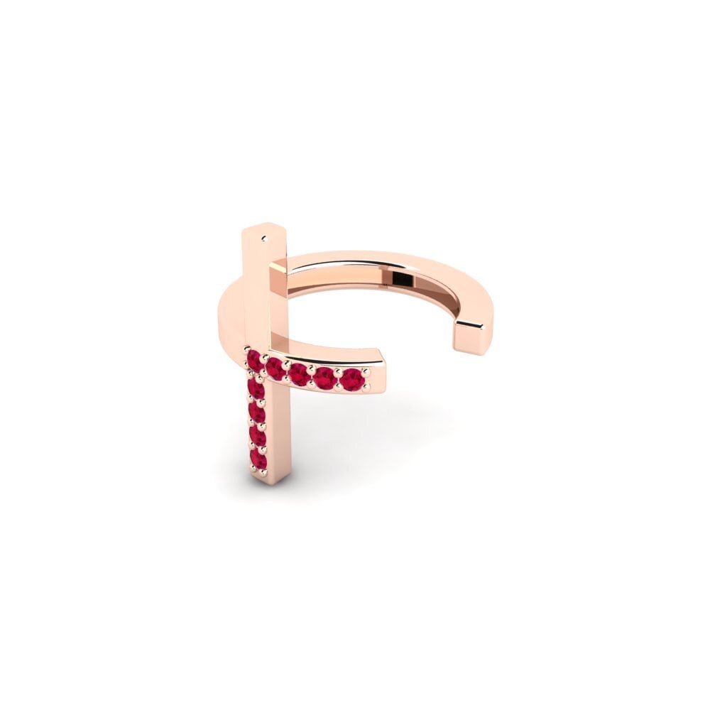 18ct Rose Gold Ruby Men's Ear Cuff Lulea