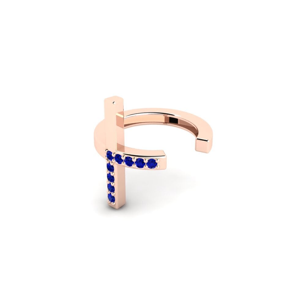 14ct Rose Gold Sapphire Men's Ear Cuff Lulea