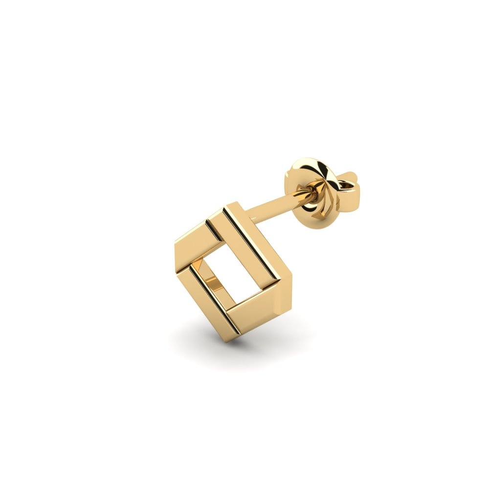 14k Oro Amarillo Pendiente para hombre Saunus