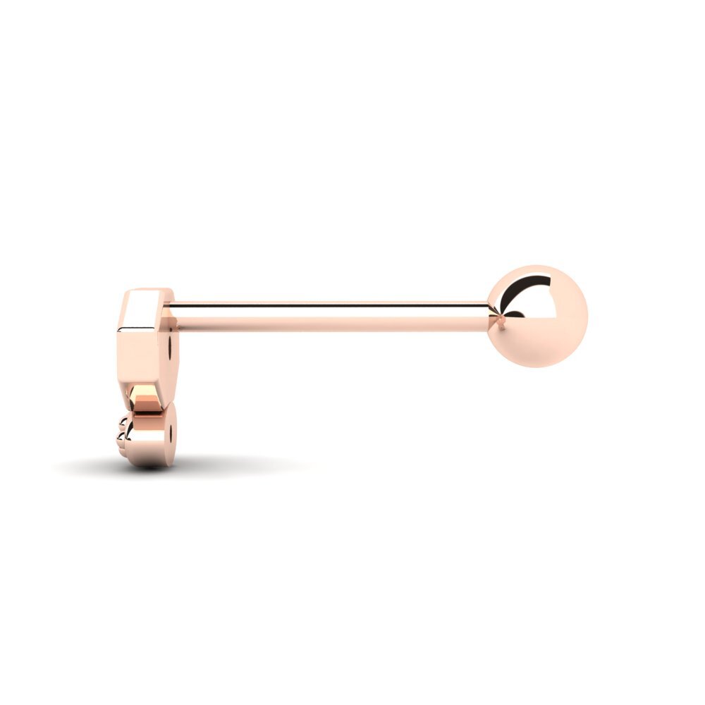 14ct Rose Gold Sapphire Men's Piercing Uinta