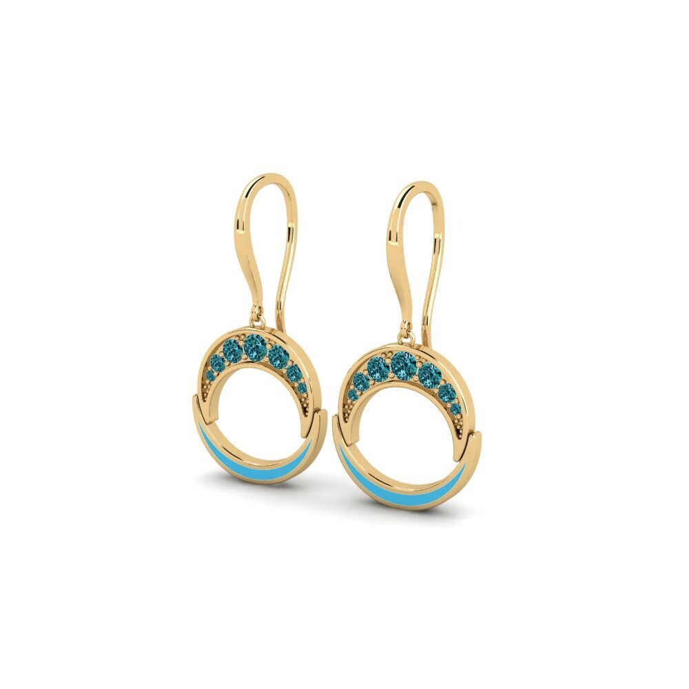 Diamante Azul Pendiente de mujer Adachi