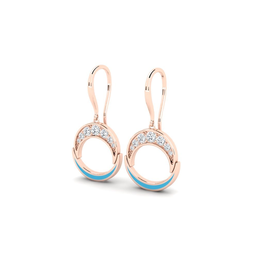 14k Oro Rosa Pendiente de mujer Adachi