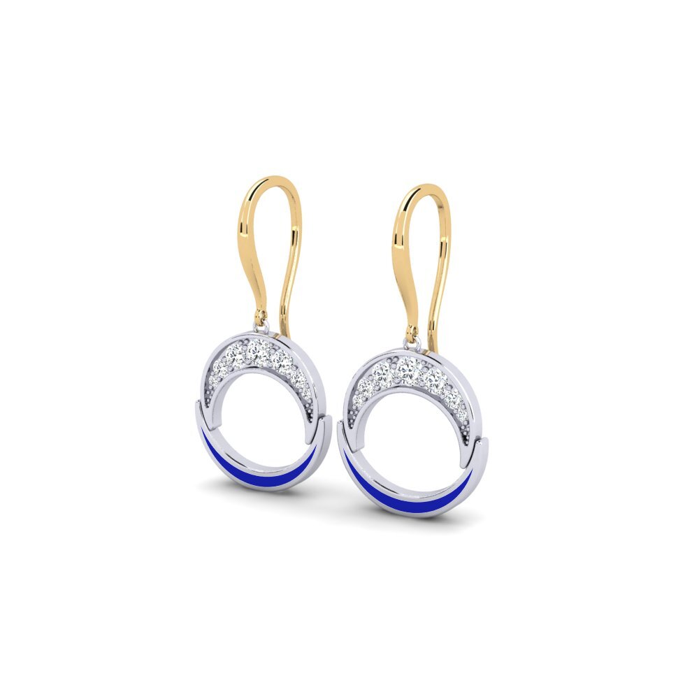750 Gelb & Weißgold Damen ohrring Adachi