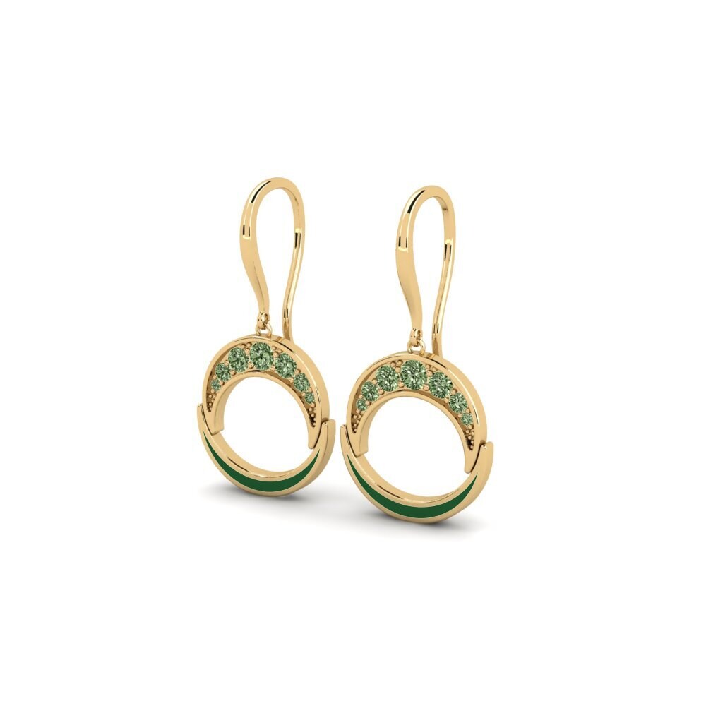 Diamante Verde Pendiente de mujer Adachi