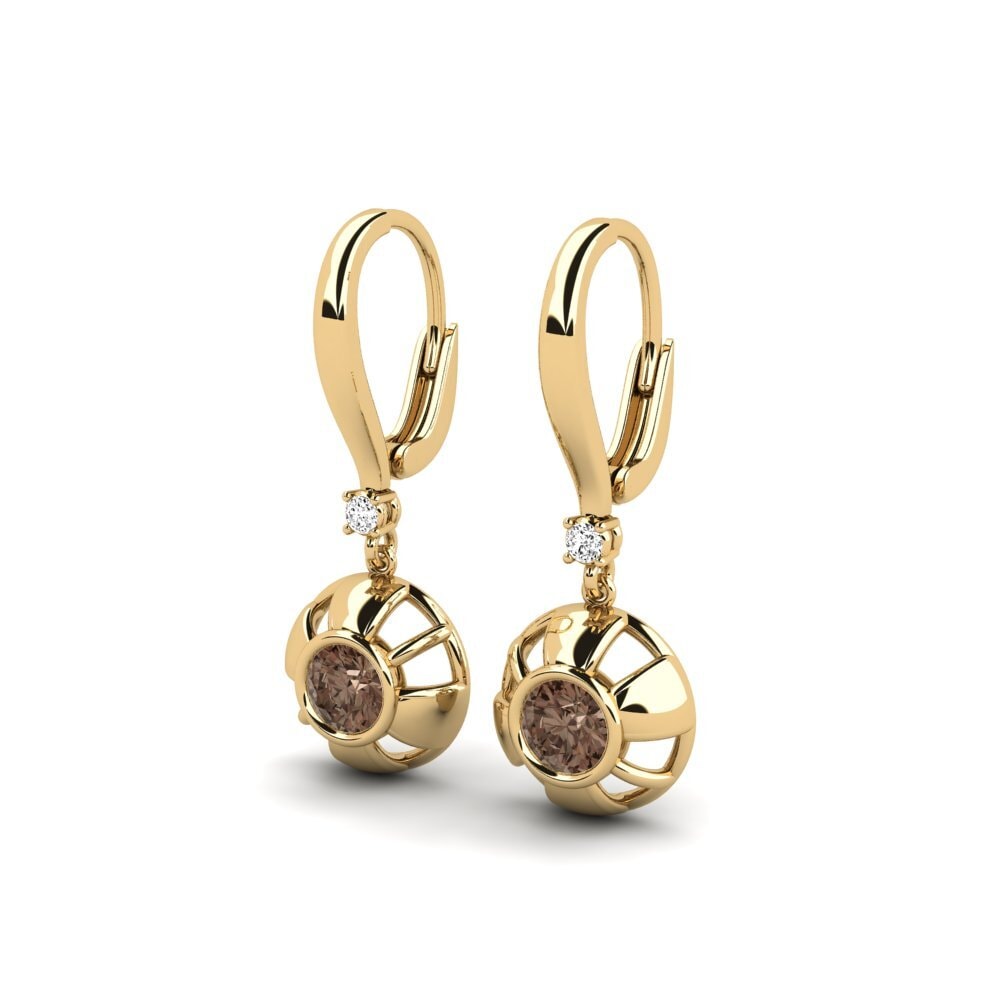 Quartz Fumé Boucle d'oreille femme Afarra