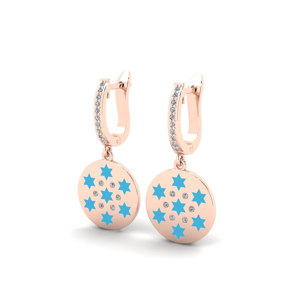 14k Oro Rosa Pendiente de mujer Amnari
