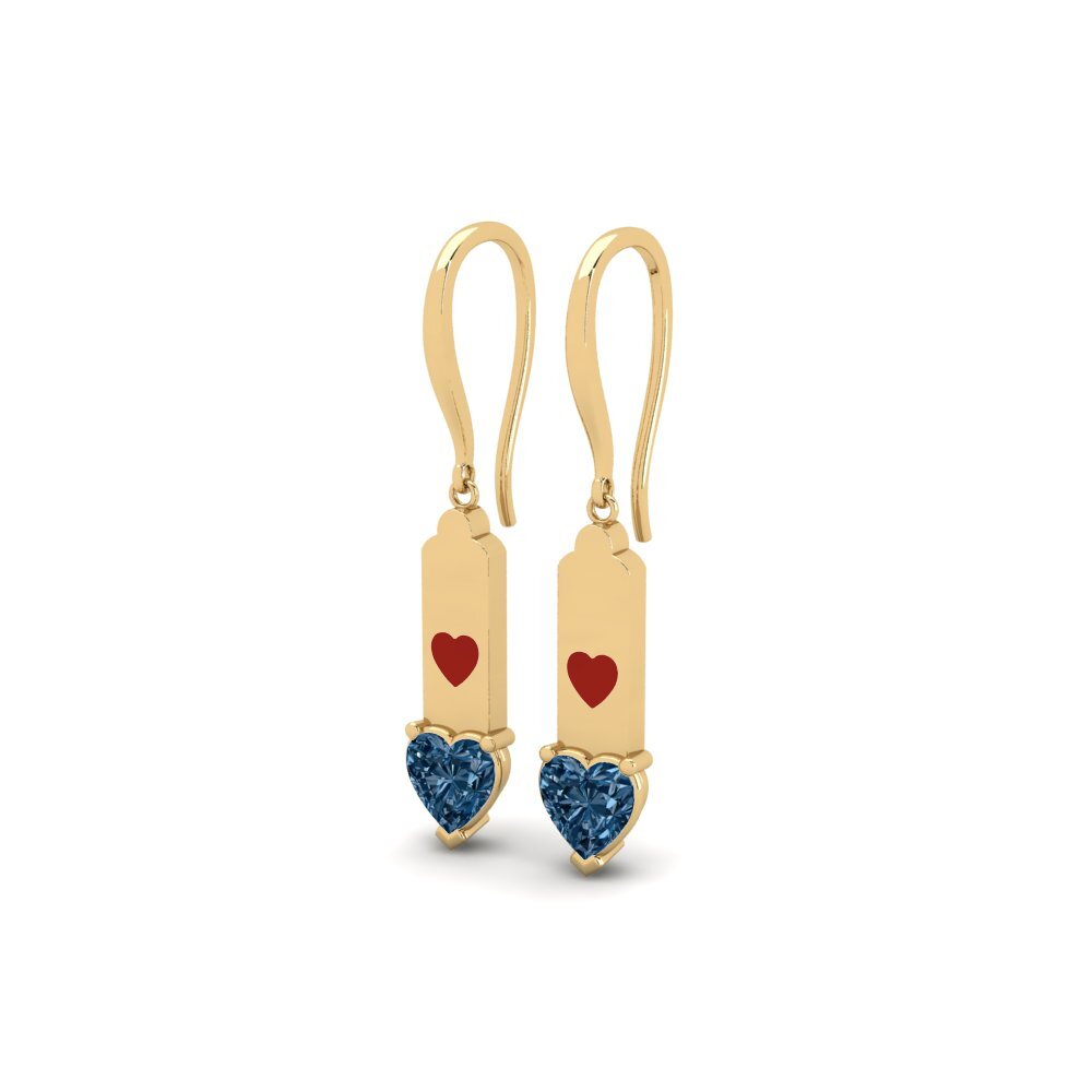 Diamante Azul Pendiente de mujer Apin