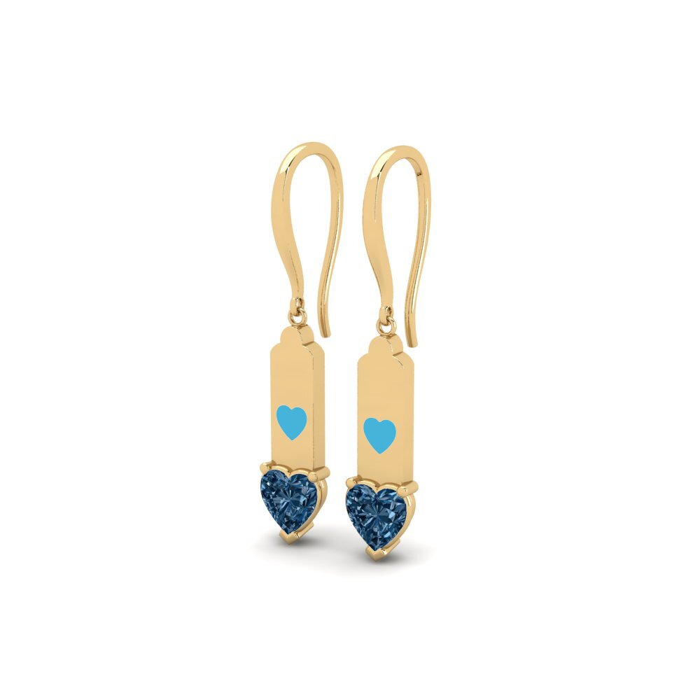 Diamante Azul Pendiente de mujer Apin