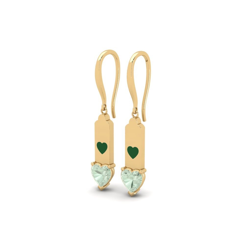 Amatista verde Pendiente de mujer Apin