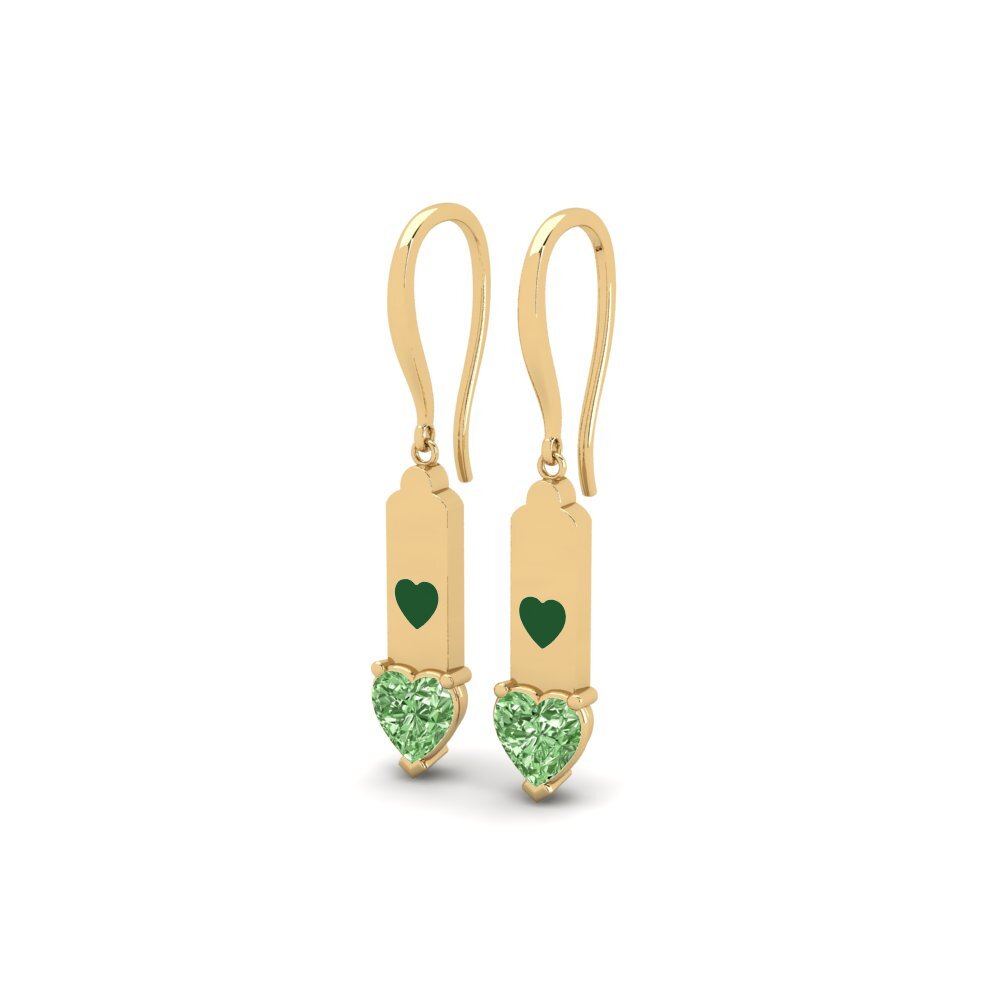 Diamante Verde Pendiente de mujer Apin