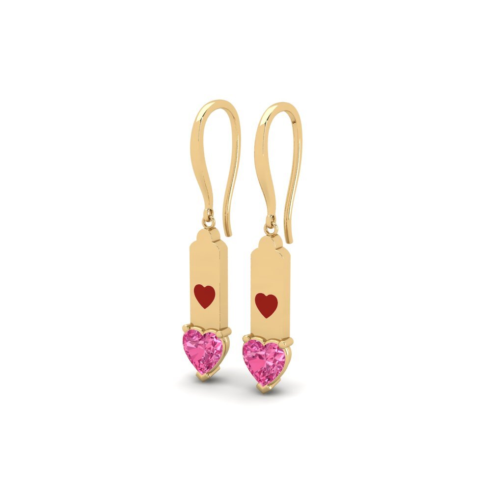 Pink Tourmaline Women's Earring Apin