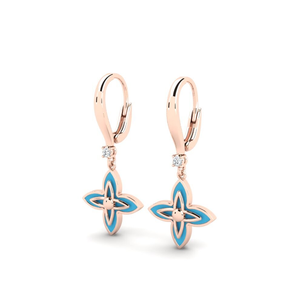 14k Oro Rosa Pendiente de mujer Arwoltat