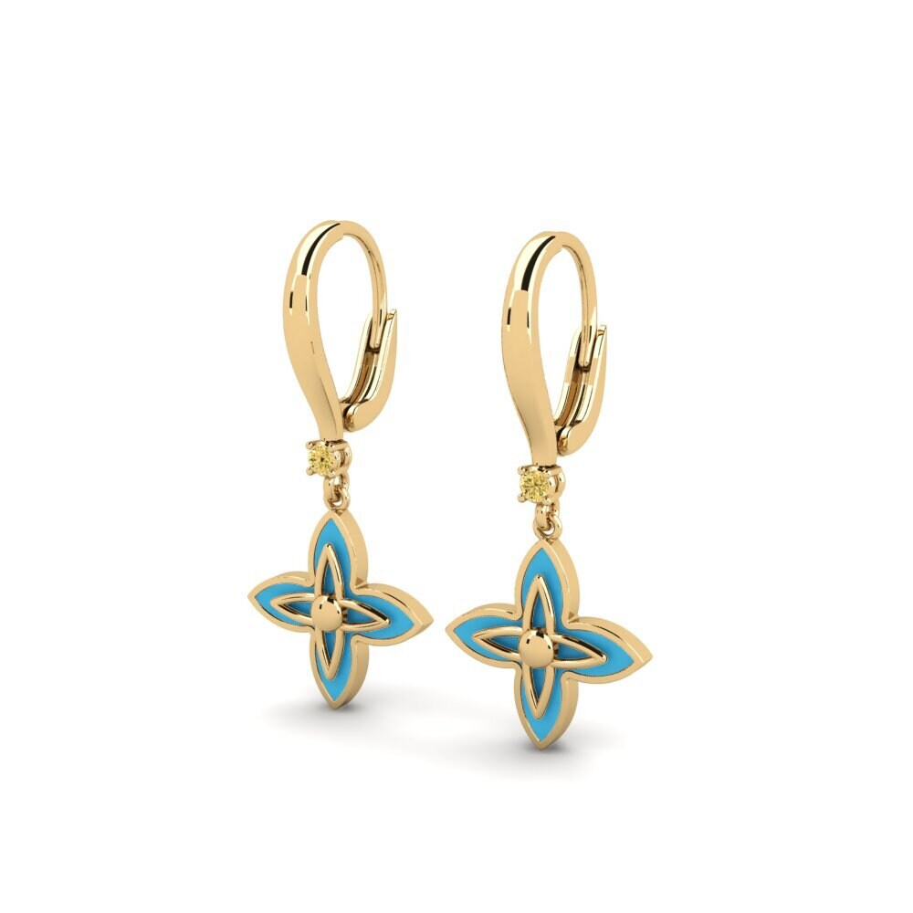 Diamante Giallo Orecchino da donna Arwoltat