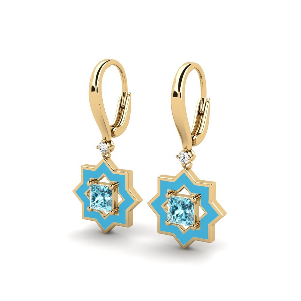 Zircone Blu Orecchino da donna Audinghen