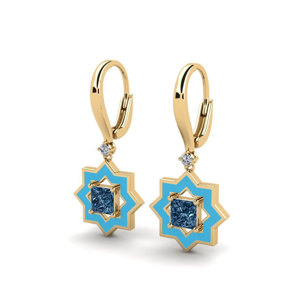 Diamante Azul Pendiente de mujer Audinghen