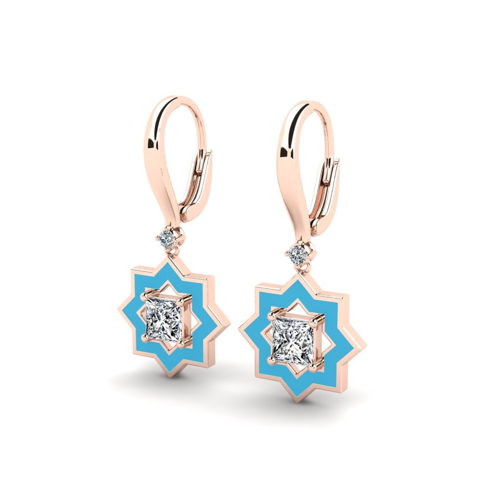 14k Oro Rosa Pendiente de mujer Audinghen