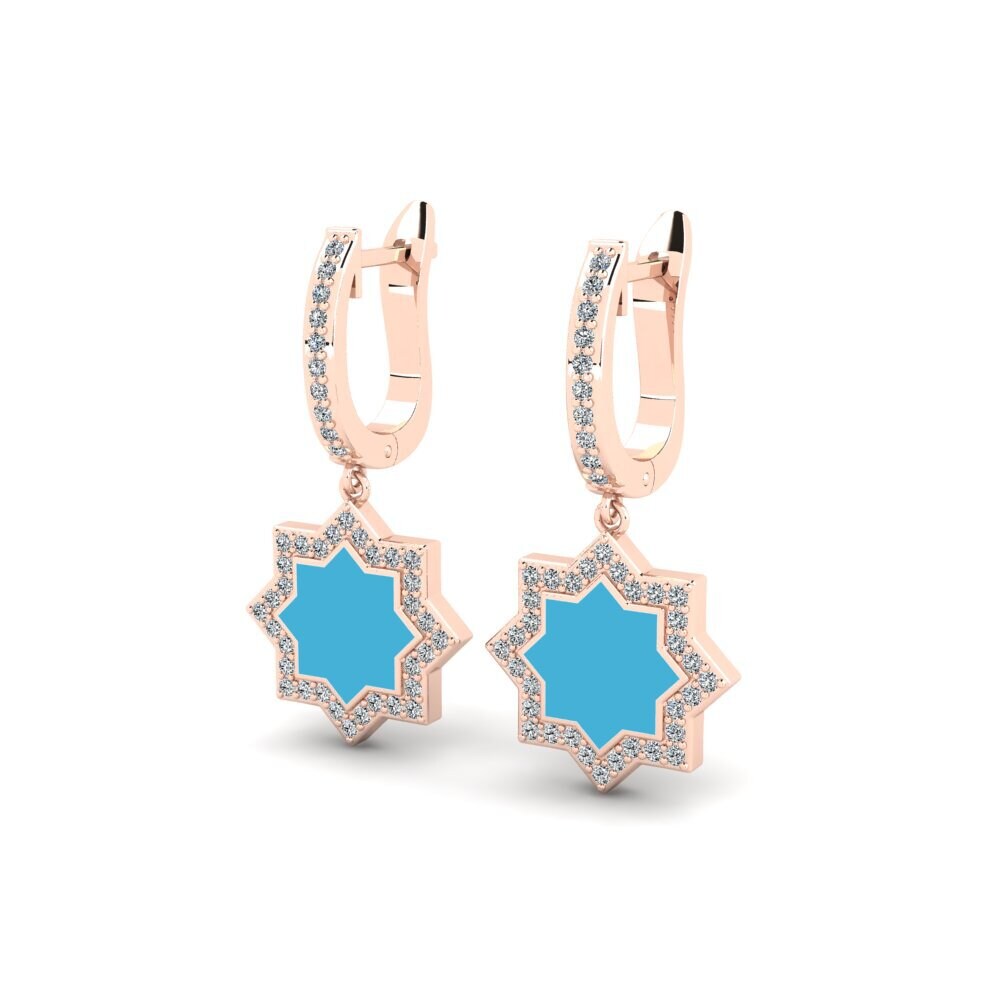 14k Oro Rosa Pendiente de mujer Baigts