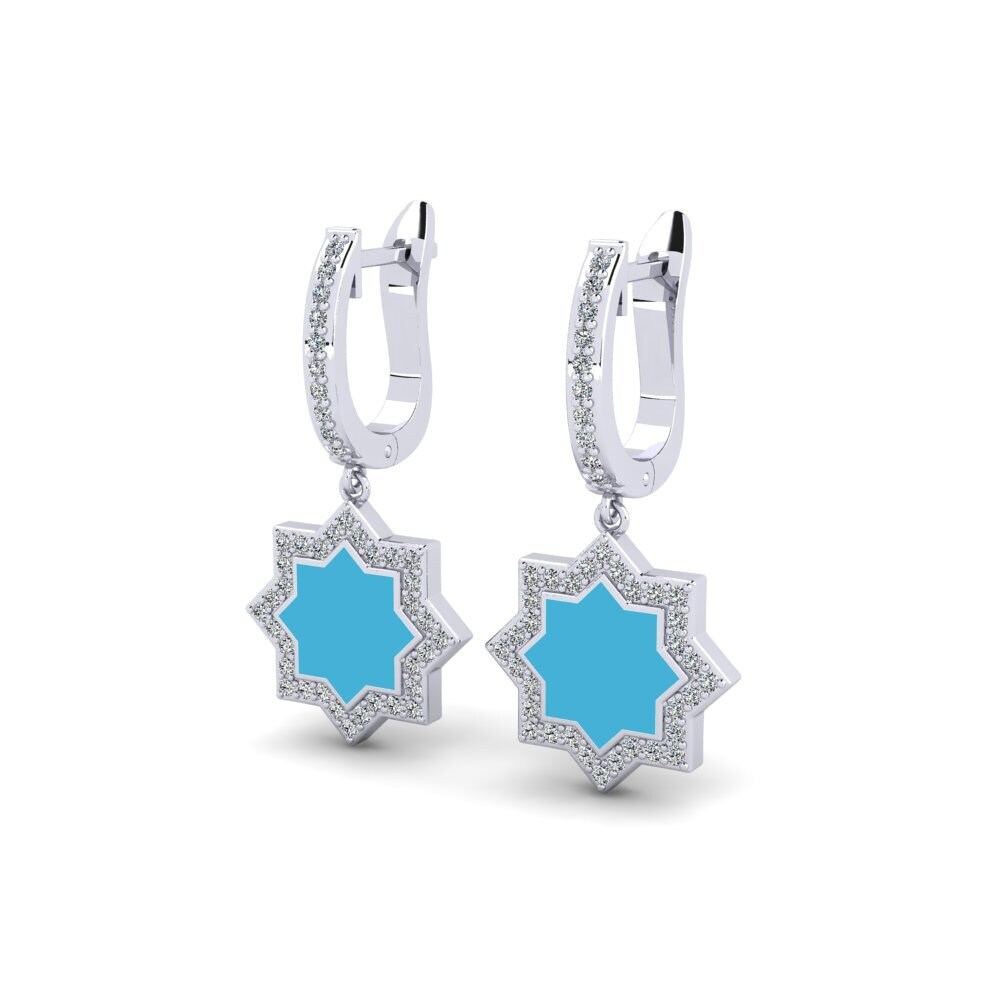 950 Platin Damen ohrring Baigts