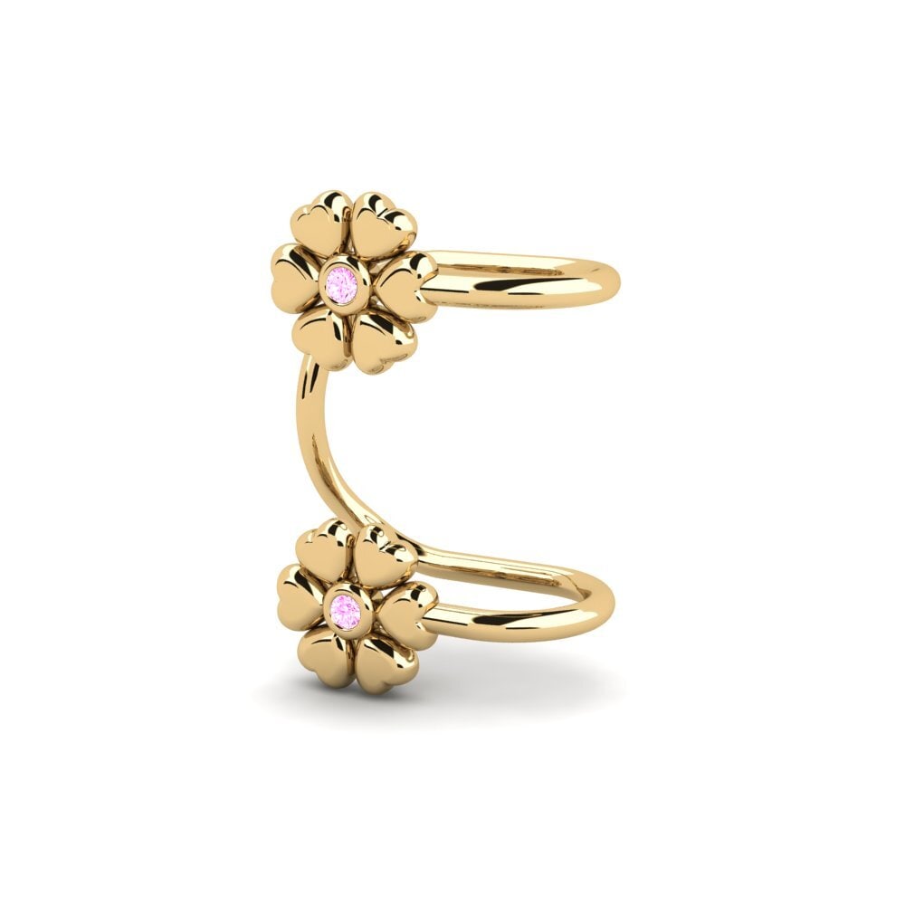 Safira Rosa Brincos Feminino Dermerp