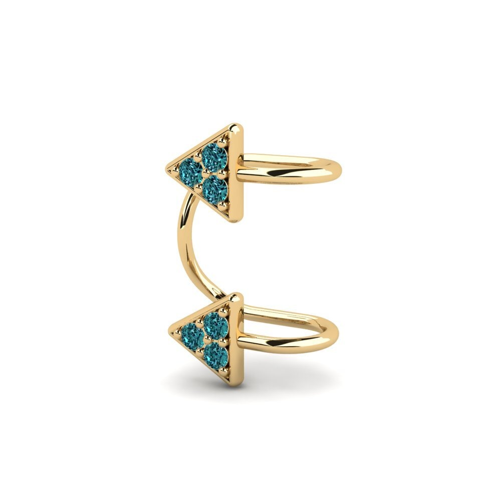 Diamante Azul Brincos Feminino Downine